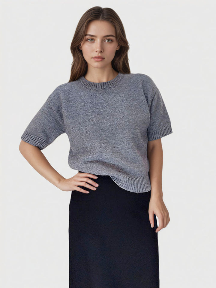 Solid Color Slimming Sweater