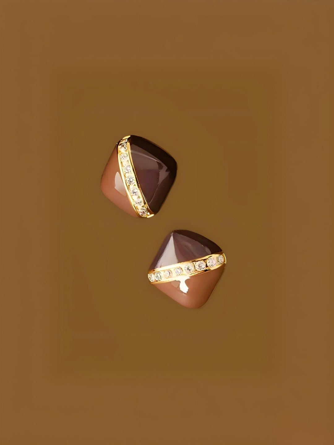 Luxurious Geometric-Shaped Diamond Earrings