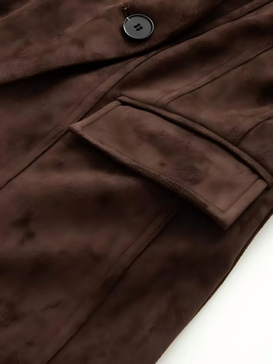Suede Fitted Blazer