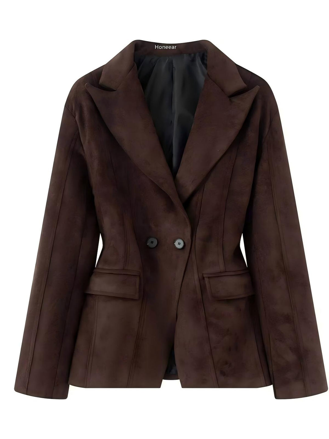 Suede Fitted Blazer