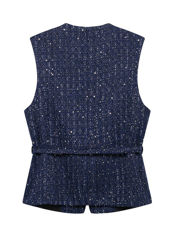 Tweed Sleeveless Vest