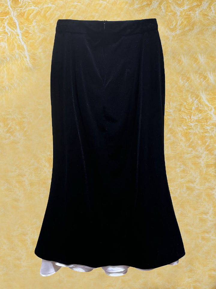 Velvet Patchwork A- Mini Skirt