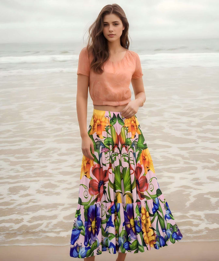 Beach Style Wear Maxi Skirt