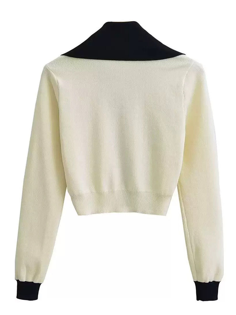 Colorblock Knit Cardigan