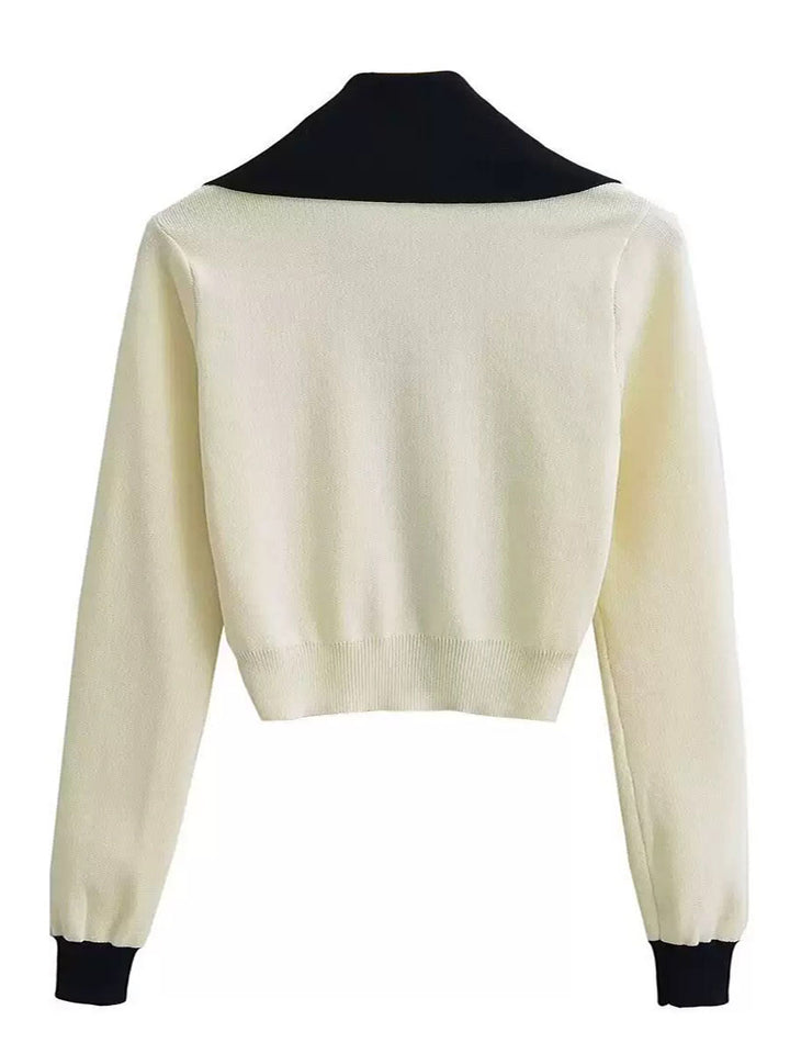 Colorblock Knit Cardigan