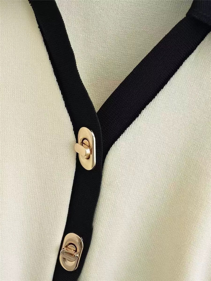 Colorblock Knit Cardigan