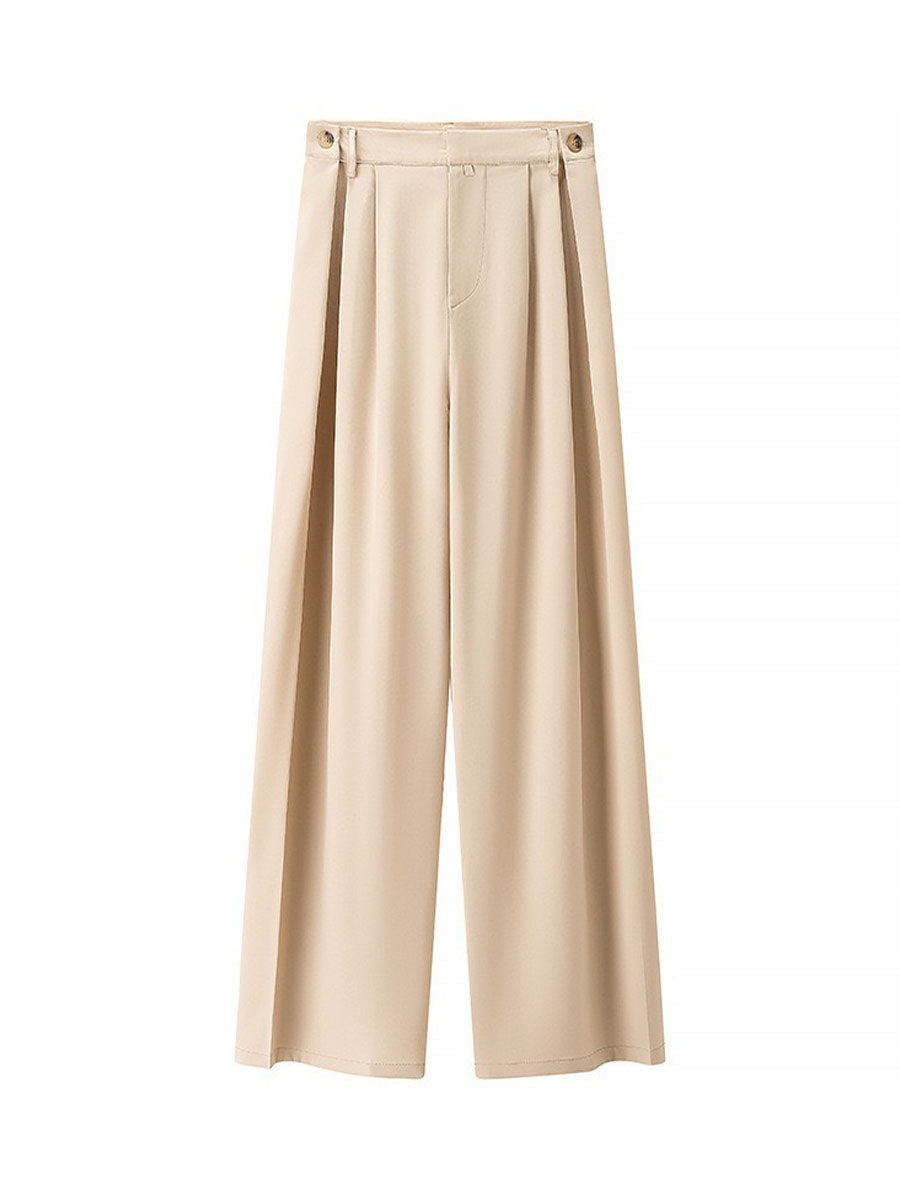 Linen Blend Wide-Leg Pants Sets
