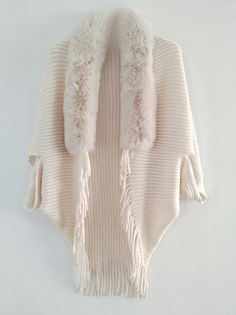 Blended Loose Batwing Sleeve Cape Cardigan