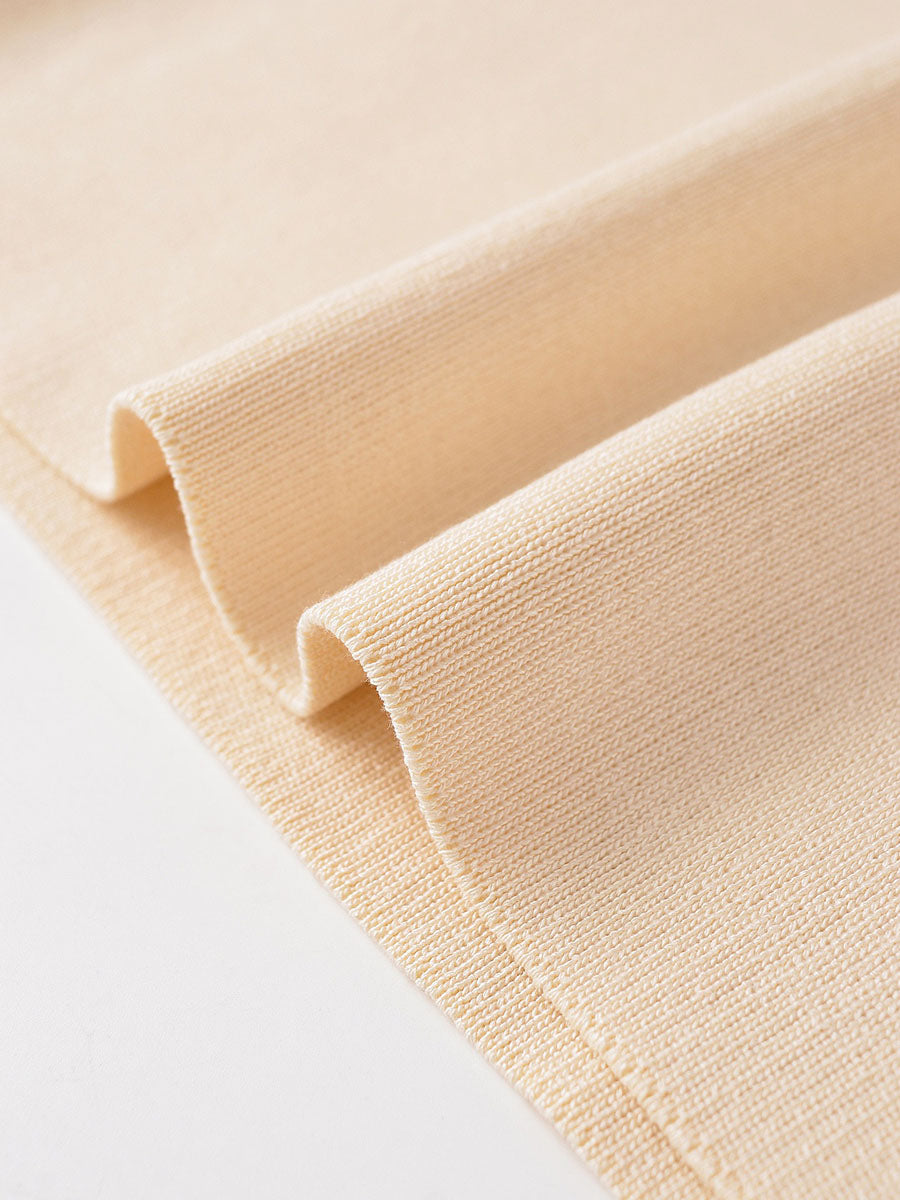 Elegant High-Waist Ribbed Knit Skirt