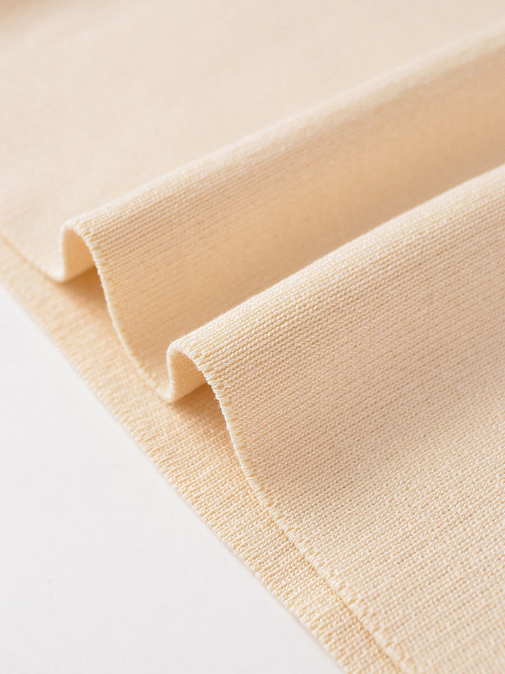 Elegant High-Waist Ribbed Knit Skirt