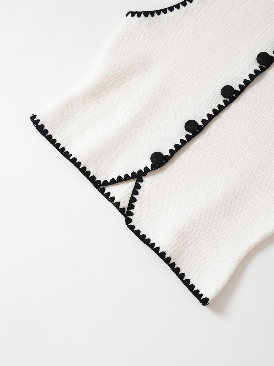 Cropped Sleeveless Sweater