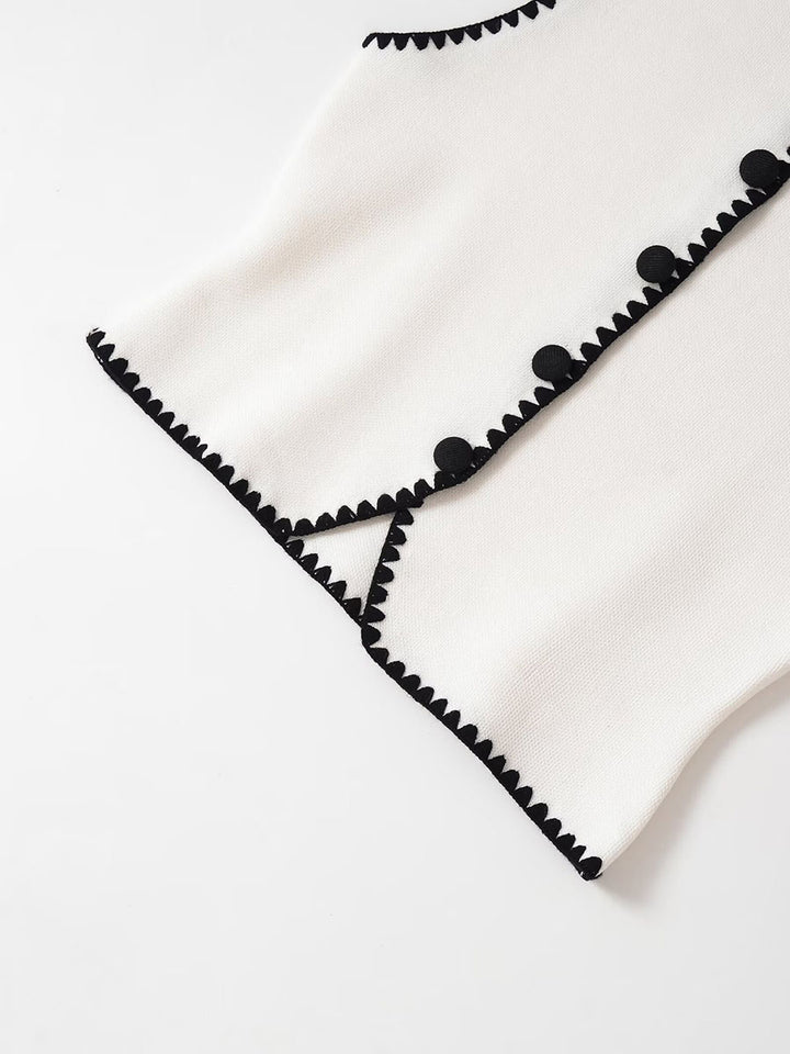 Cropped Sleeveless Sweater