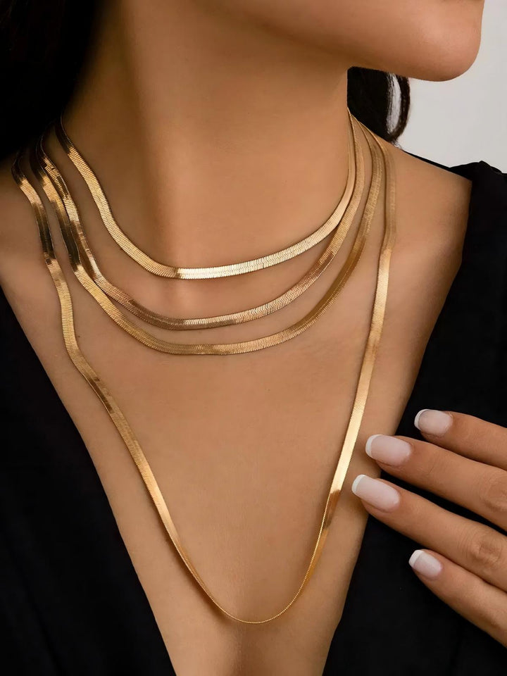 Multi Strand Gold Layered Necklace