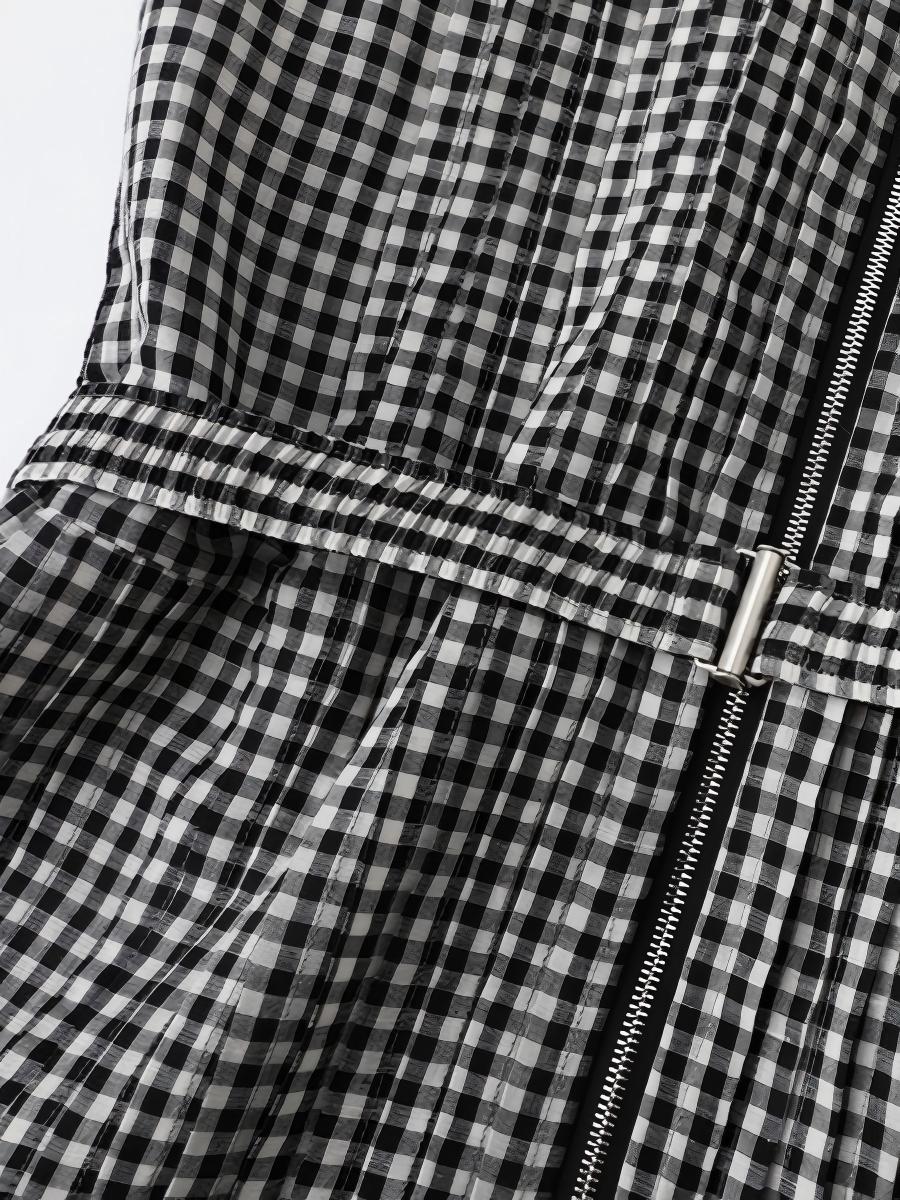Gingham Belted Sleeveless Dress