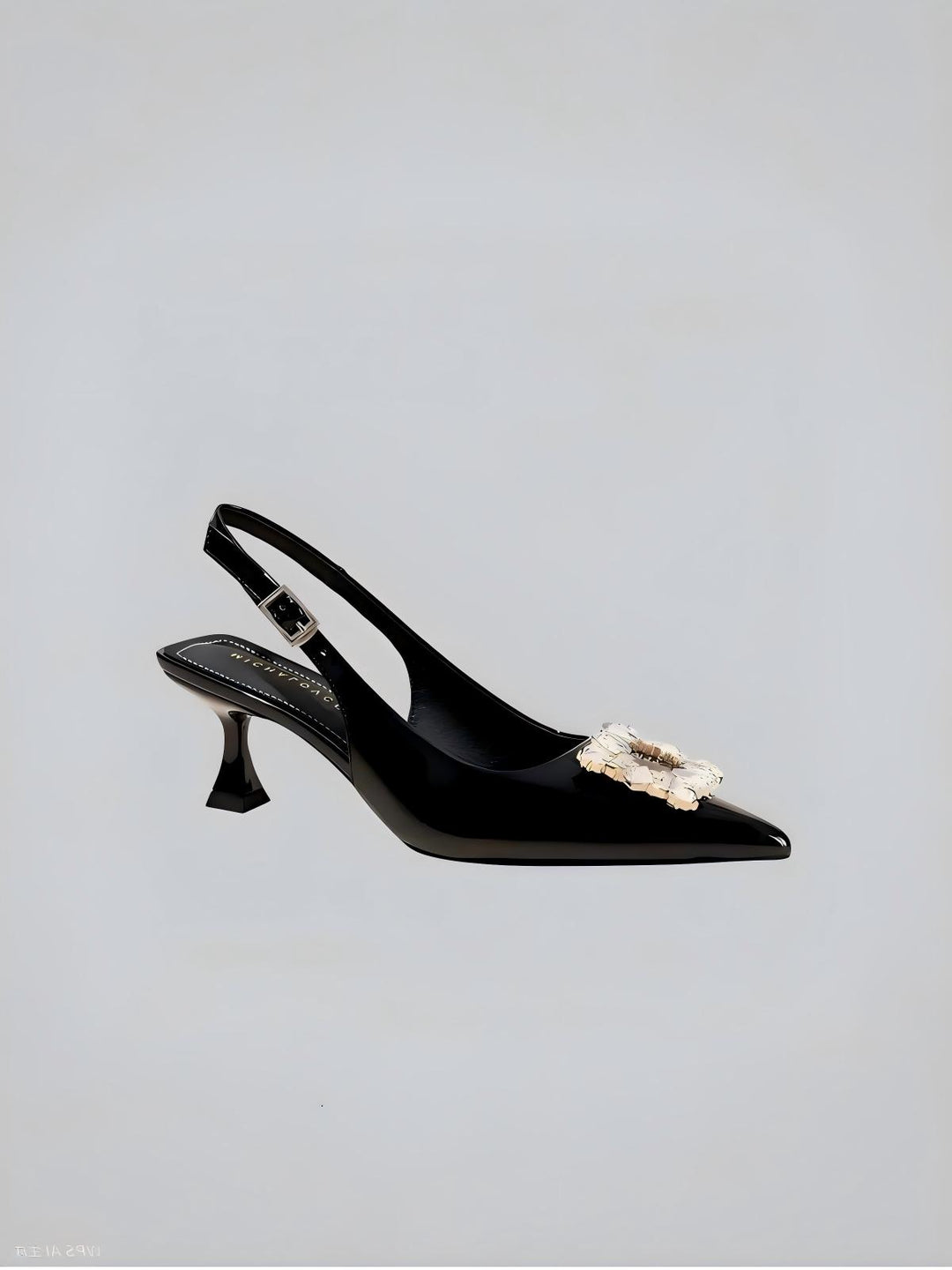 Crystal Square Buckle High Heels Sandals