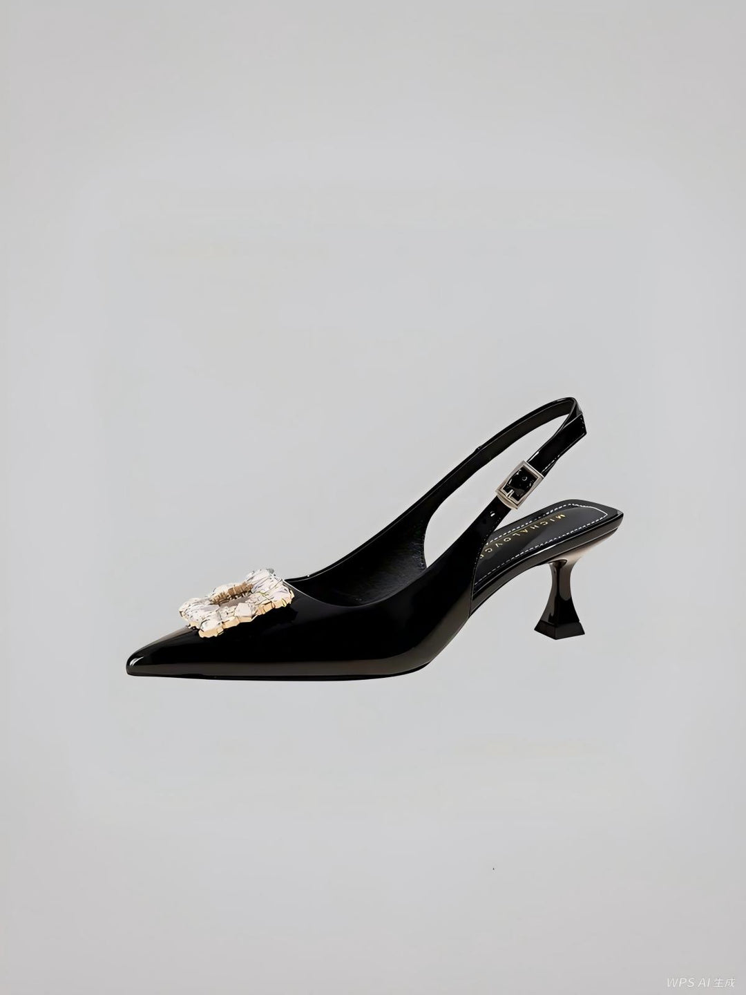 Crystal Square Buckle High Heels Sandals