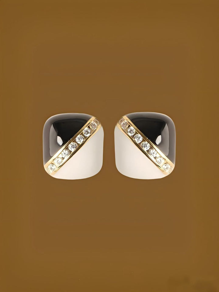 Luxurious Geometric-Shaped Diamond Earrings