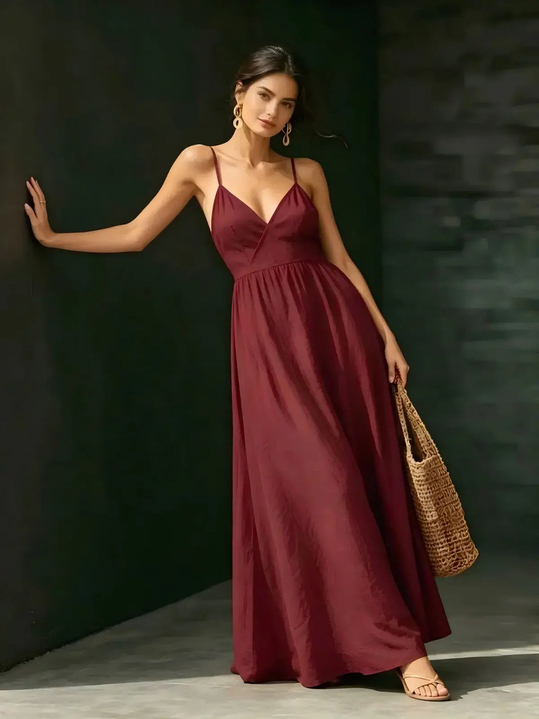 Vacation-Style Spaghetti-Strap Dress