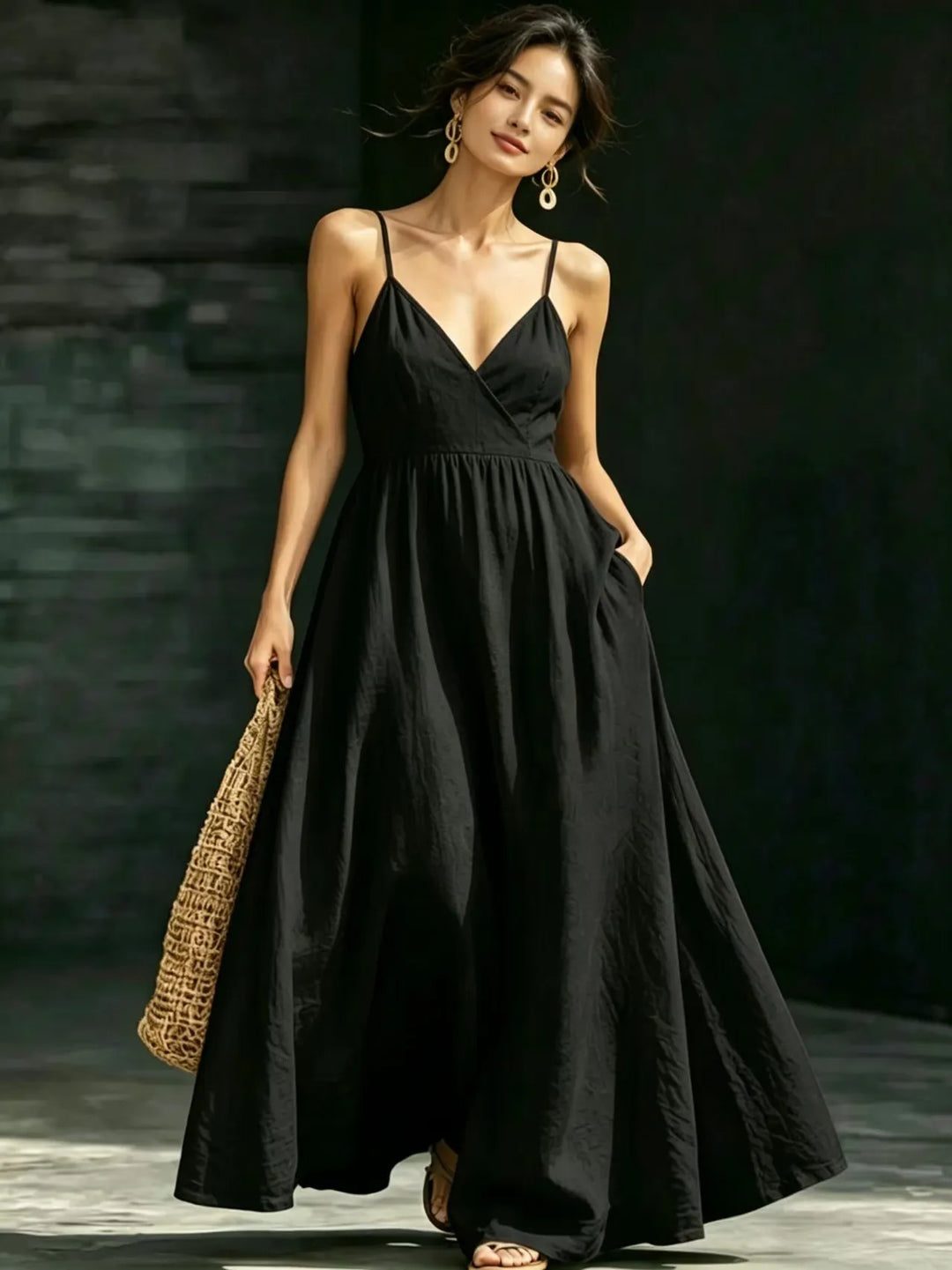 Vacation-Style Spaghetti-Strap Dress
