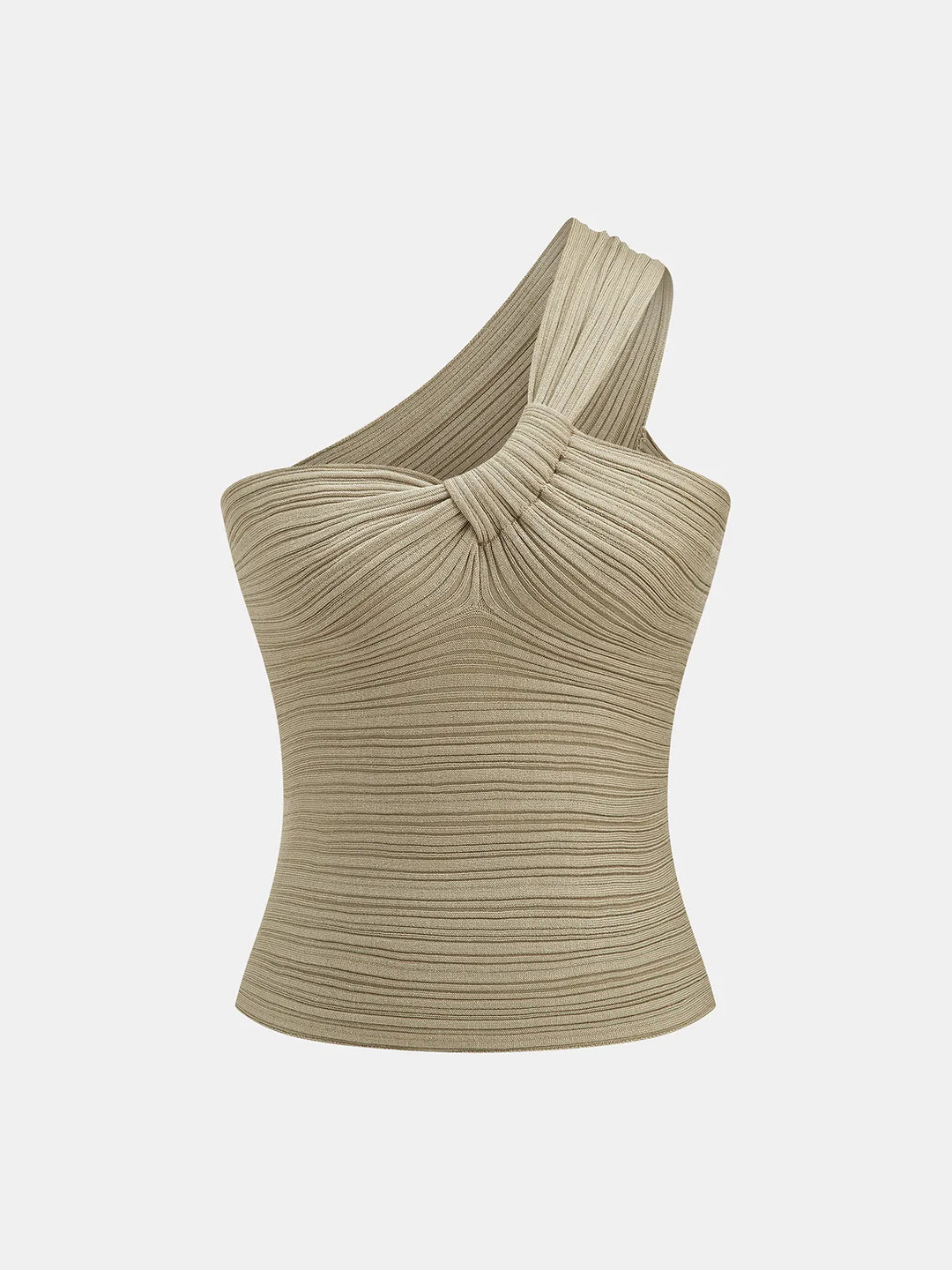 Twisted One-Shoulder Knit Top