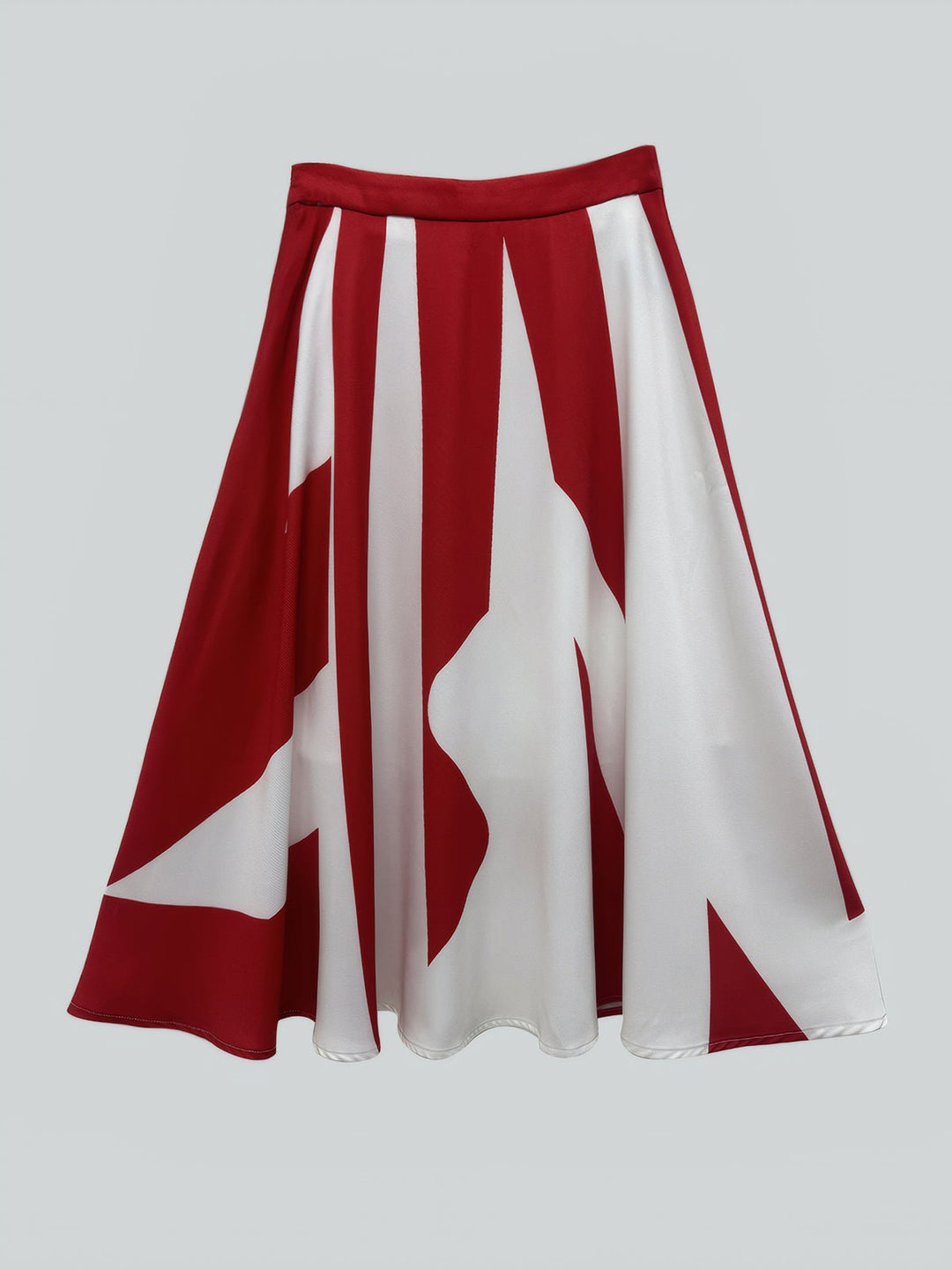 Abstract A-Line Midi Skirt