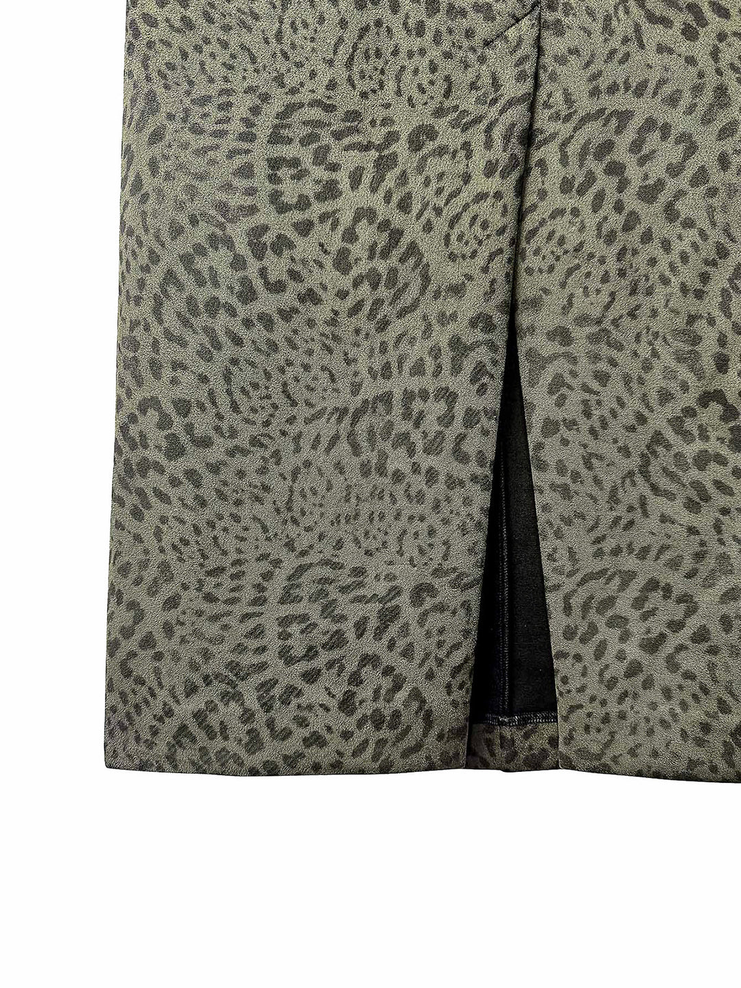 Animal Print Split Skirt