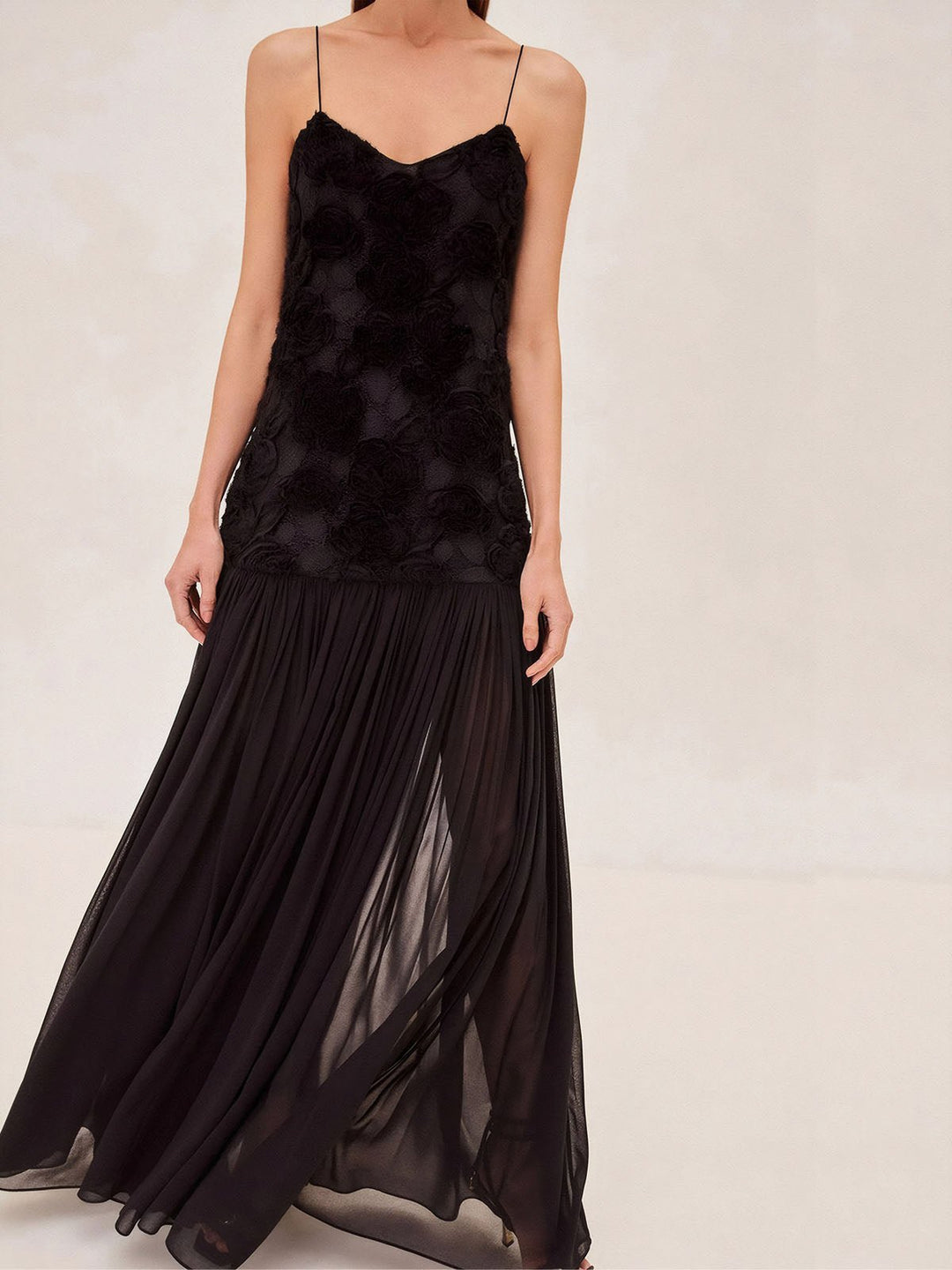 Applique Embroidered Maxi Dress