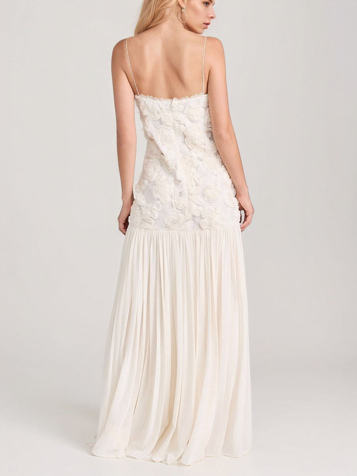 Applique Embroidered Maxi Dress
