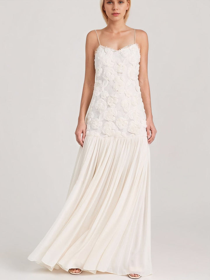 Applique Embroidered Maxi Dress