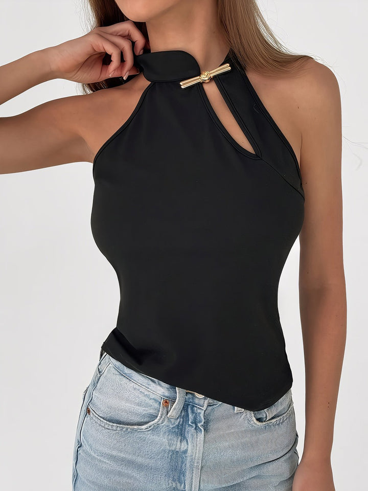 Asymmetrical Button Sweater Vest