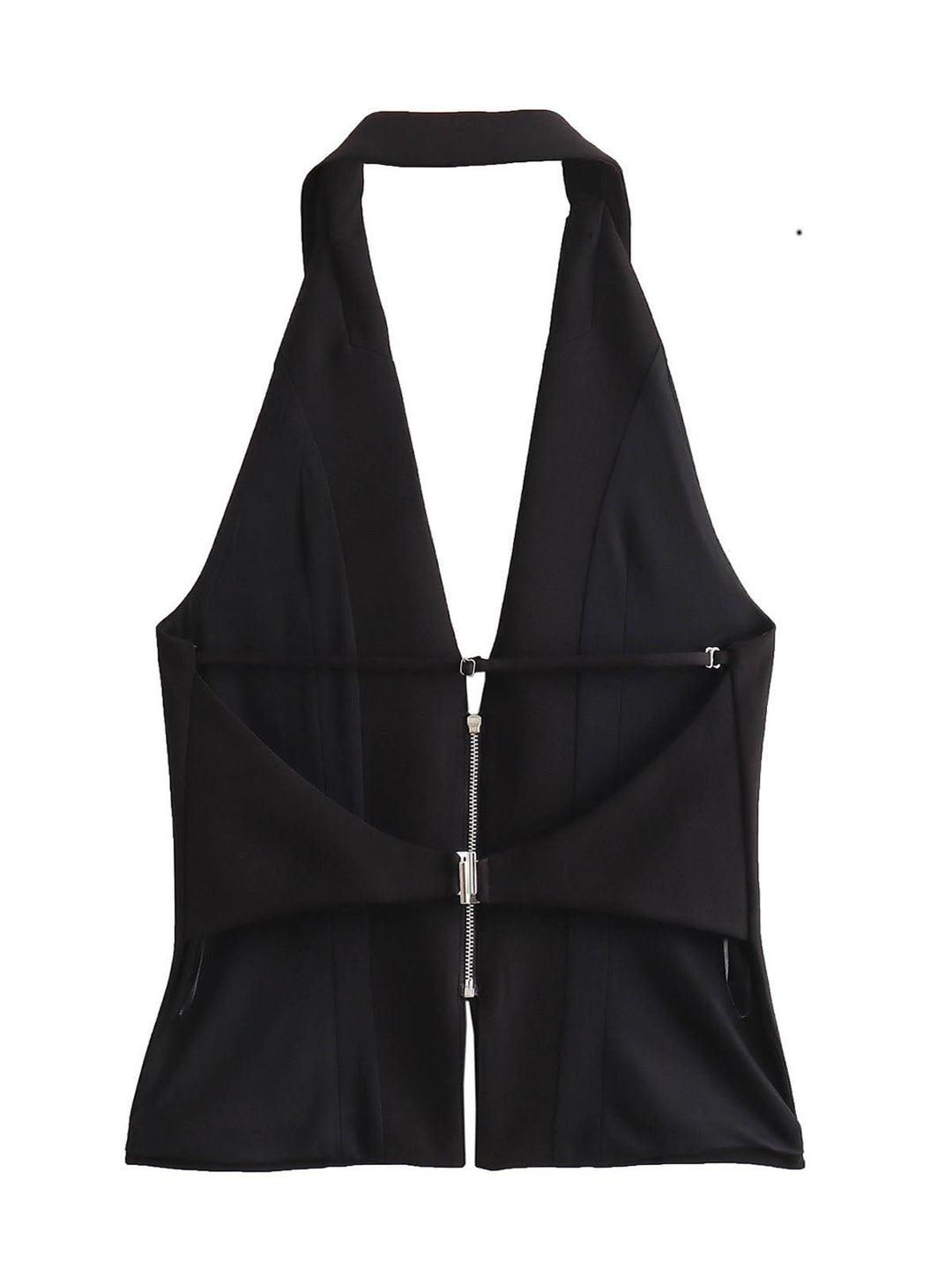 Backless Buckle  Hanging Neck Vest