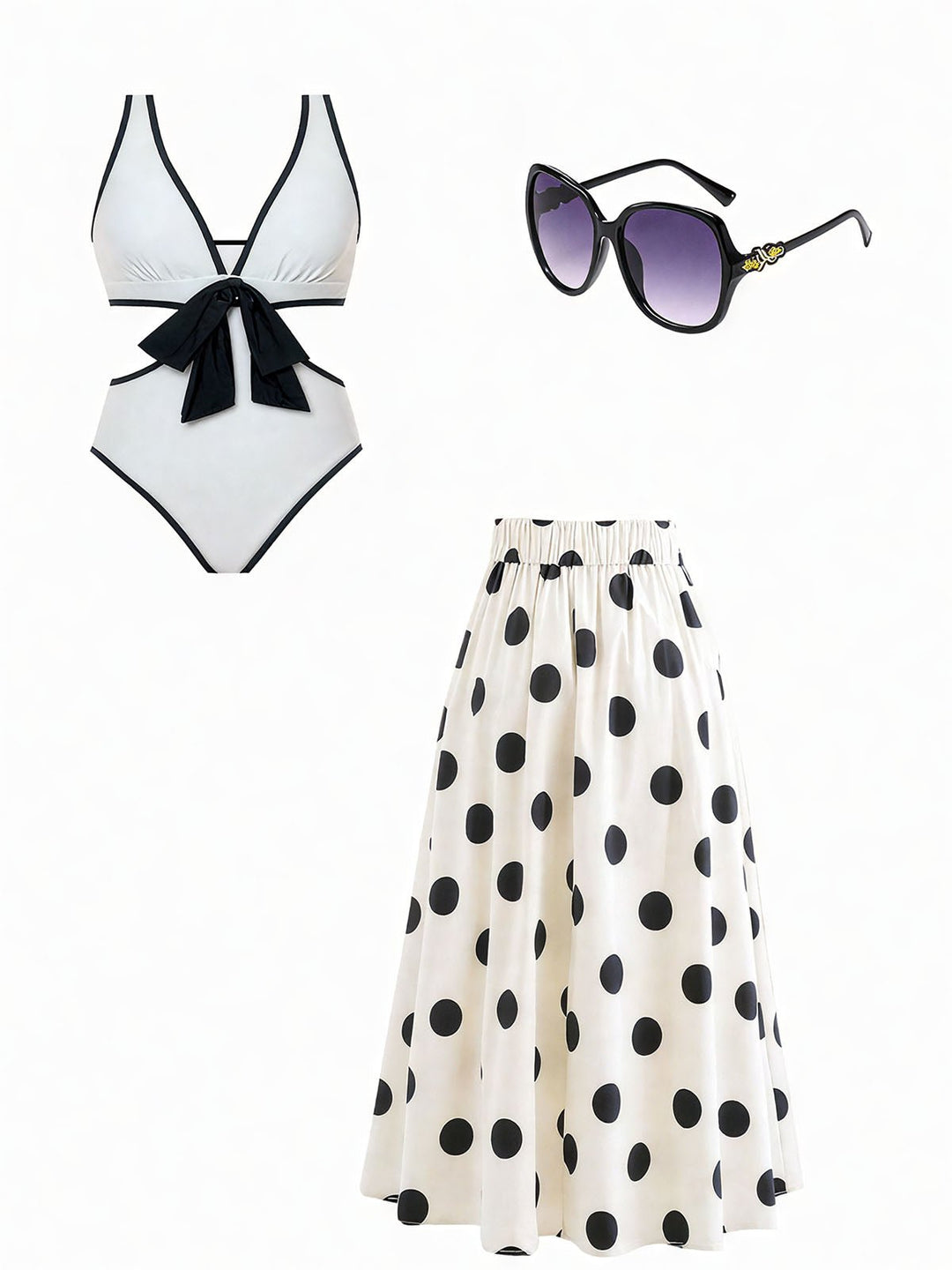 Black Dots Round Skirt
