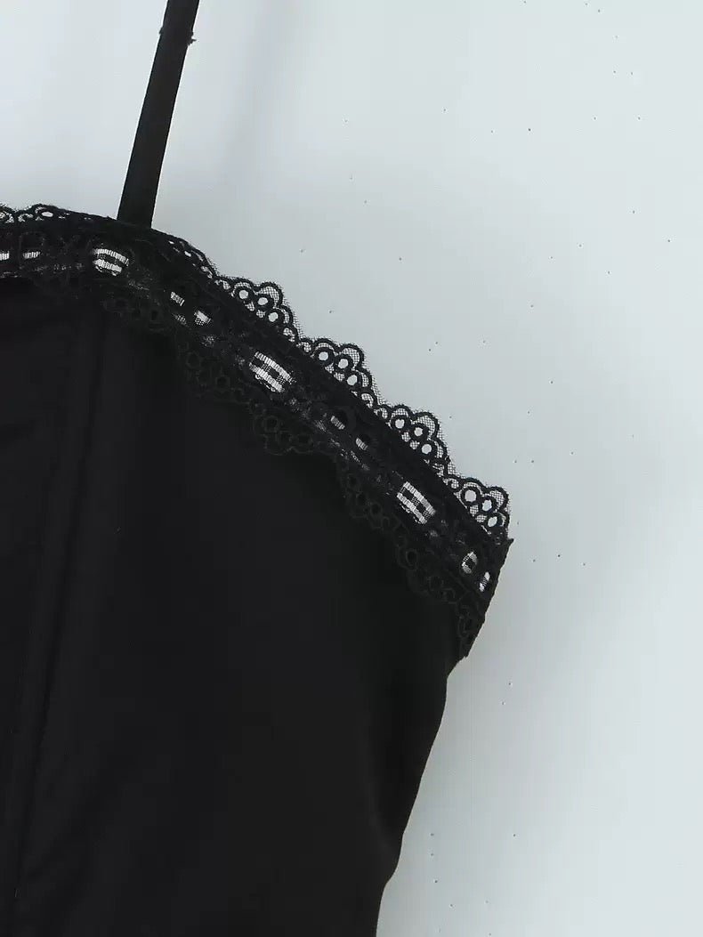 Black White Patchwork Dress