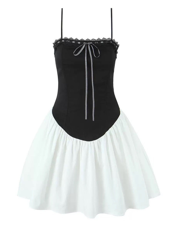 Black White Patchwork Dress
