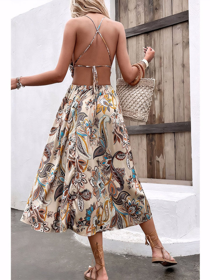 Bohemian Blossom Cutout Dress