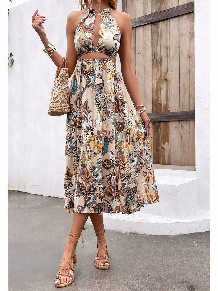 Bohemian Blossom Cutout Dress