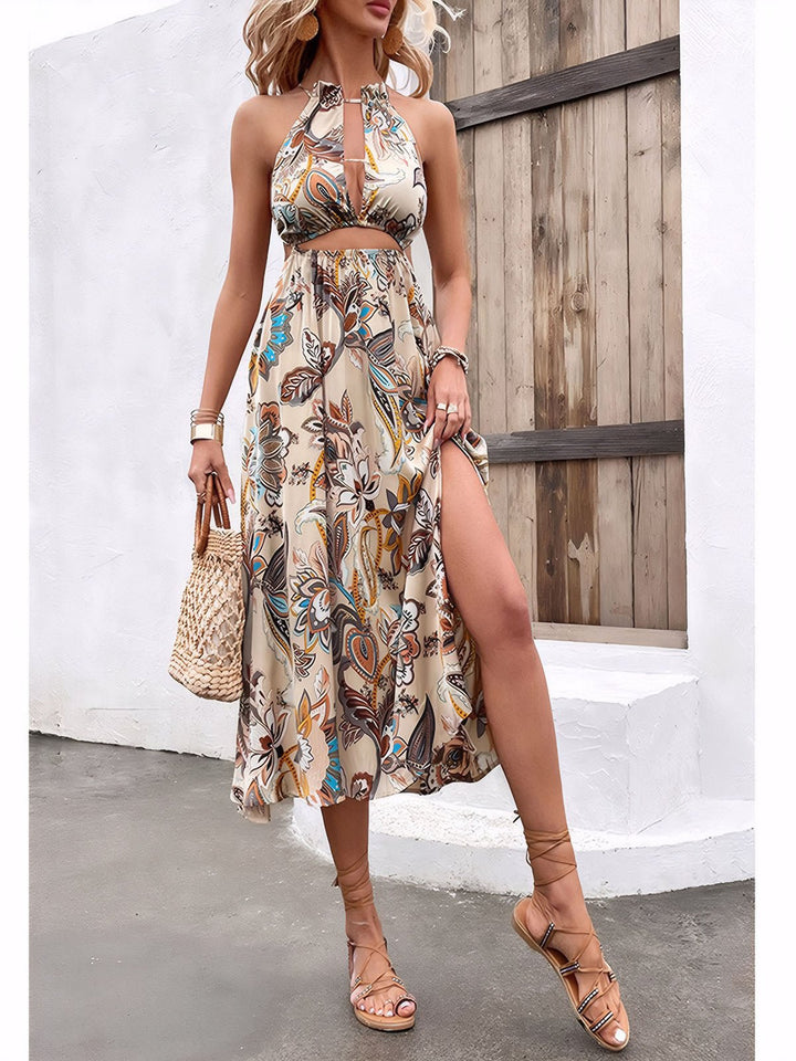 Bohemian Blossom Cutout Dress