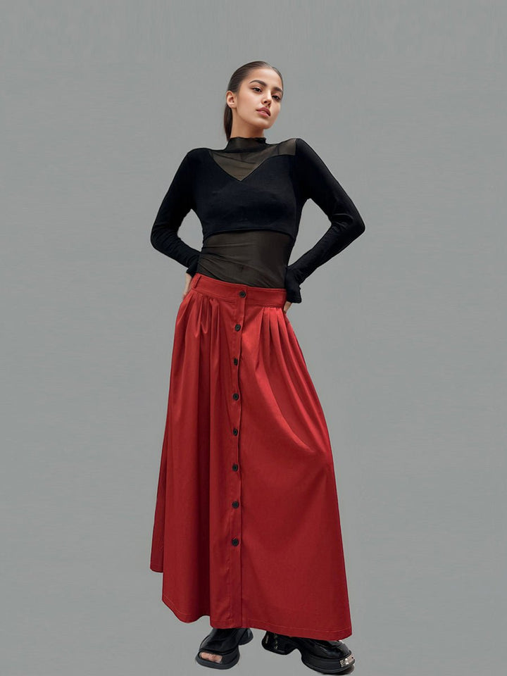 Button Down Maxi Skirt