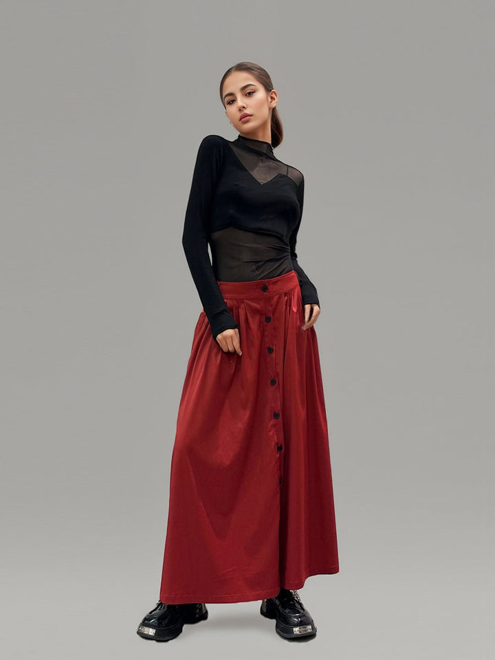 Button Down Maxi Skirt
