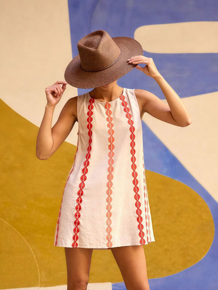 Casual Stripe Printed Short Dress