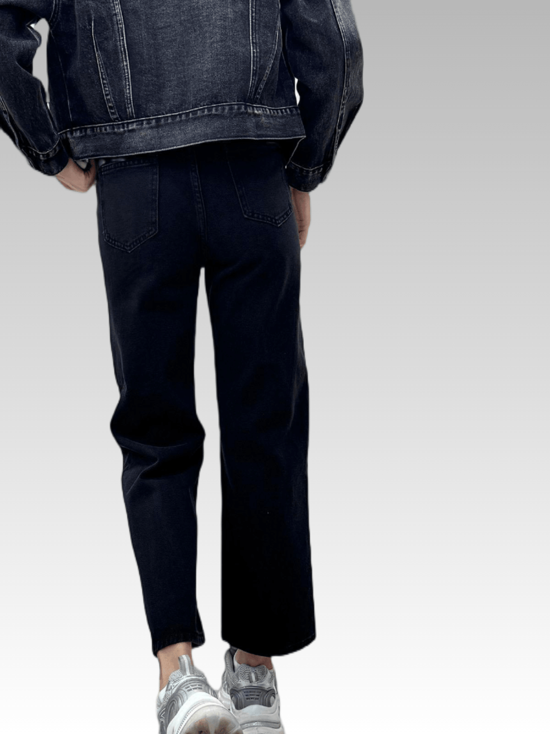 Classic High-Waisted Straight-Leg Jeans