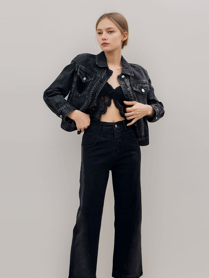 Classic High-Waisted Straight-Leg Jeans