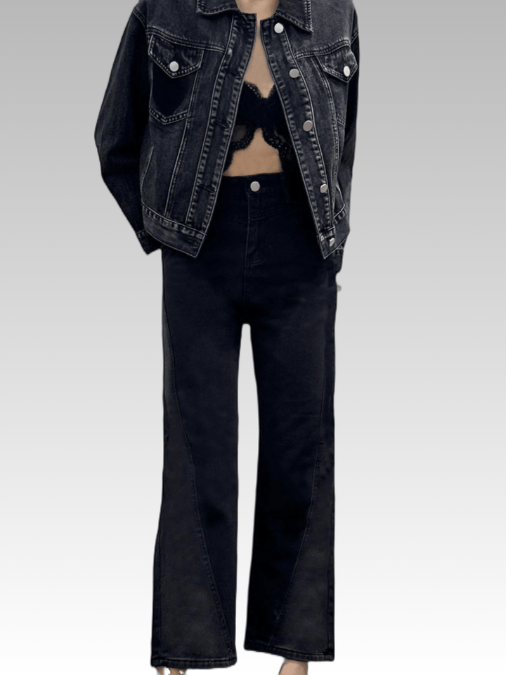 Classic High-Waisted Straight-Leg Jeans