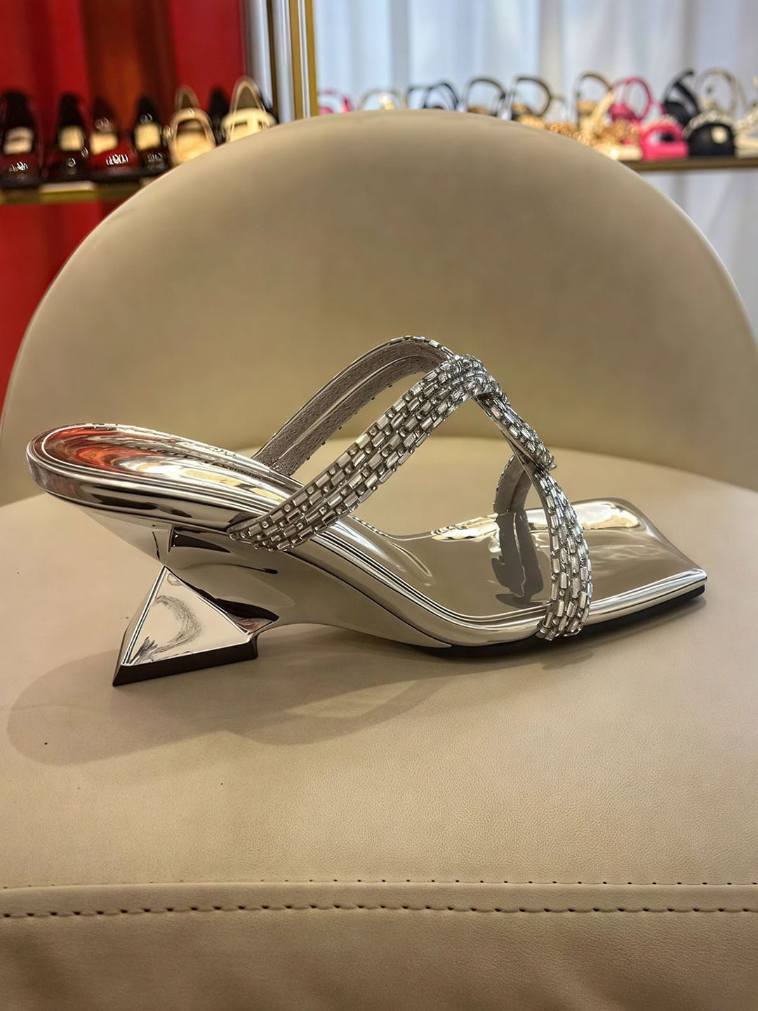 Coarse Heels Diamond Slippers