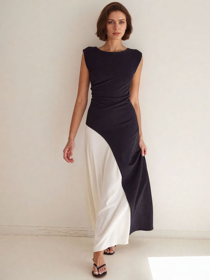 Color Block Long Dress