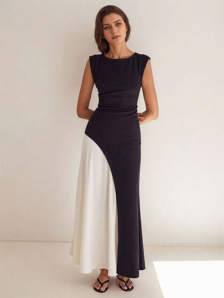 Color Block Long Dress