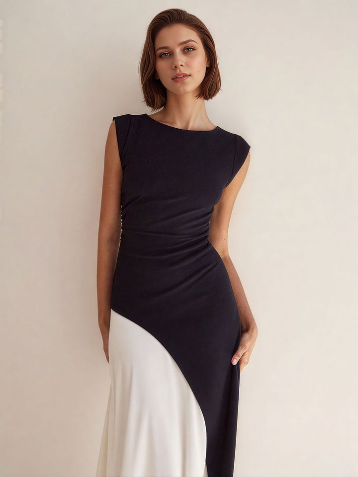Color Block Long Dress