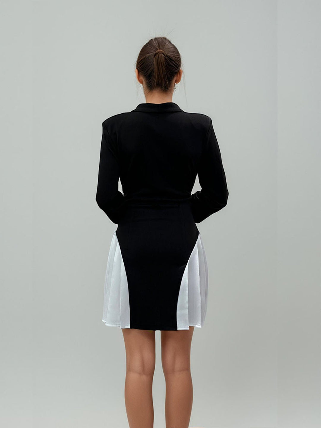 Color Block V-Neck Dress
