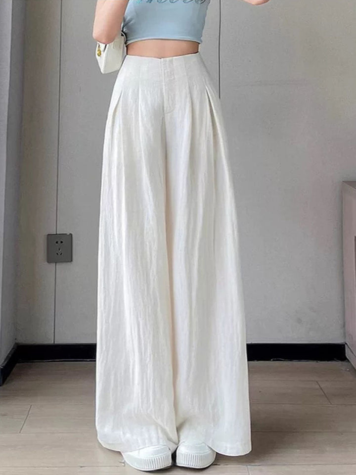 Cotton Linen Wide Leg Pants