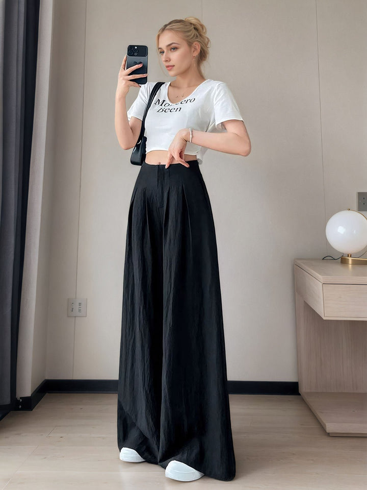Cotton Linen Wide Leg Pants